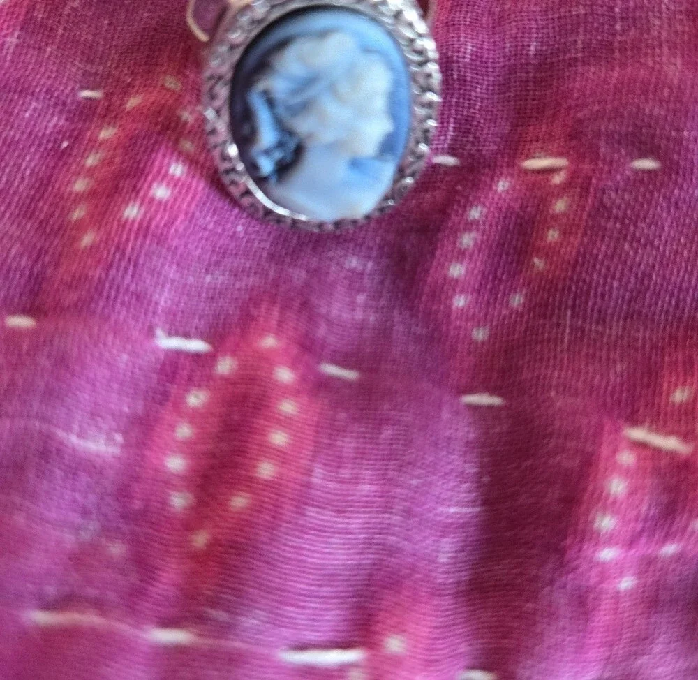 Vintage Cameo Adjustable Ring Set - Blue and Brown Cameo Women's Rings